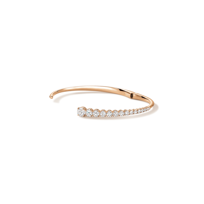 Icicle Diamond Bangle in 18K Rose Gold