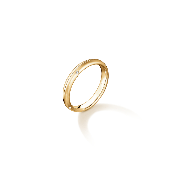 0.03 ctw. Love Satin Finish Band in 18K Yellow Gold
