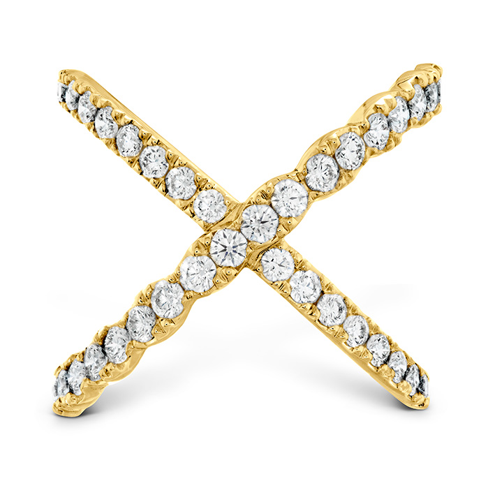0.95 ctw. Lorelei Diamond Criss Cross Ring in 18K Yellow Gold