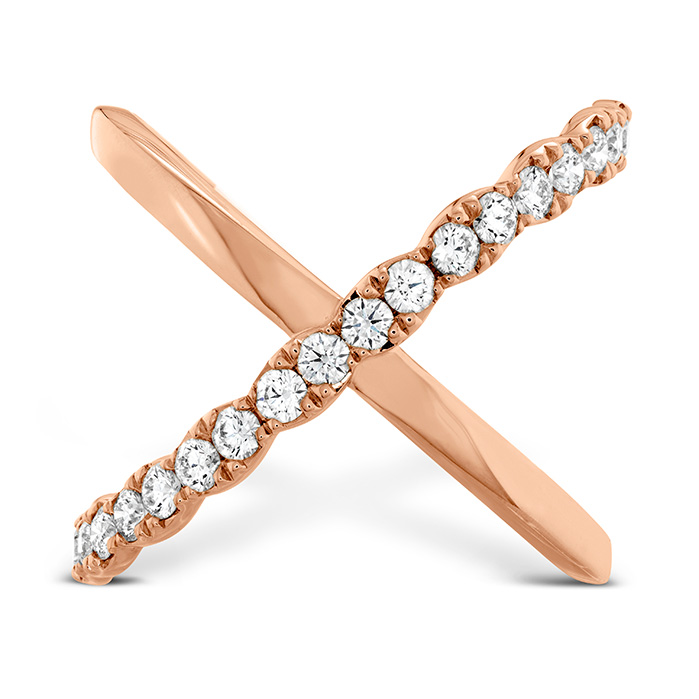0.55 ctw. Lorelei Criss Cross Ring in 18K Rose Gold