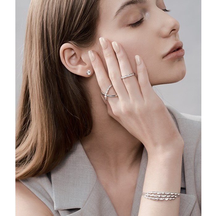 0.55 ctw. Lorelei Criss Cross Ring in 18K Rose Gold