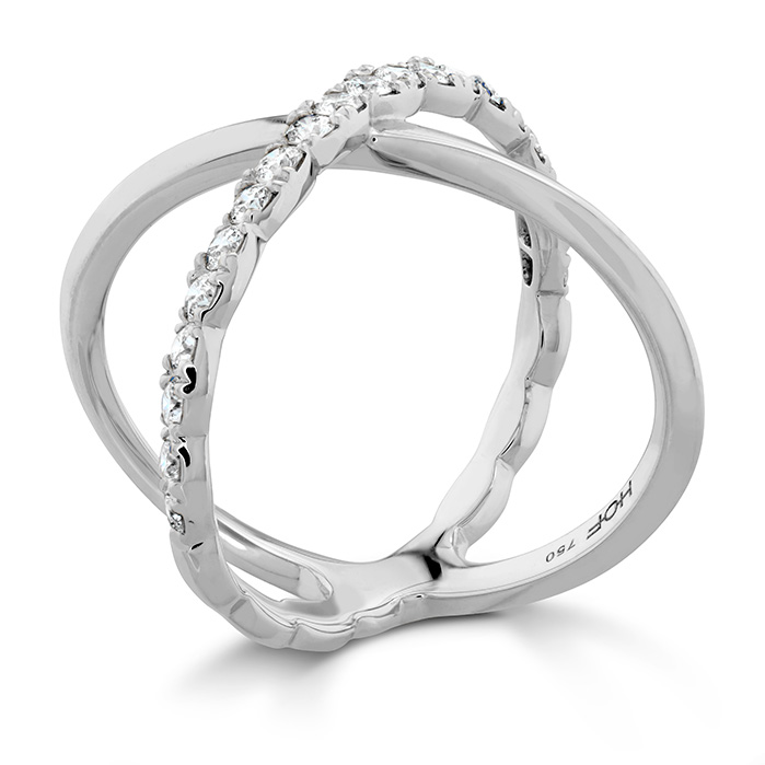0.55 ctw. Lorelei Criss Cross Ring in Platinum