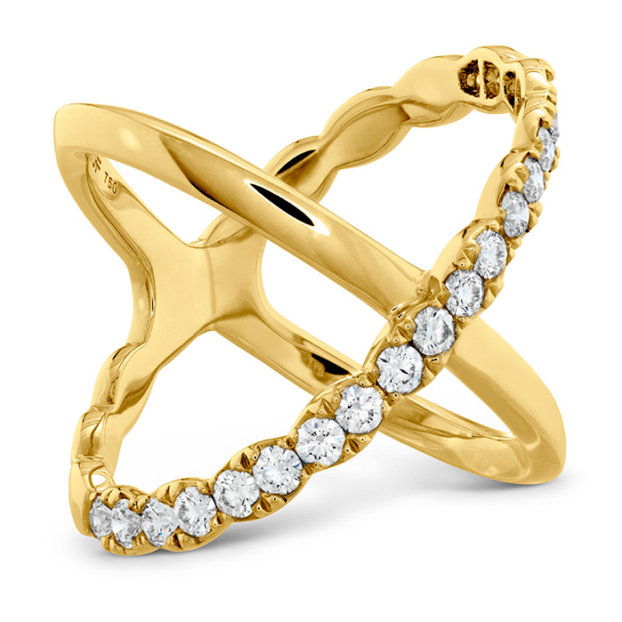 0.55 ctw. Lorelei Criss Cross Ring in 18K Yellow Gold