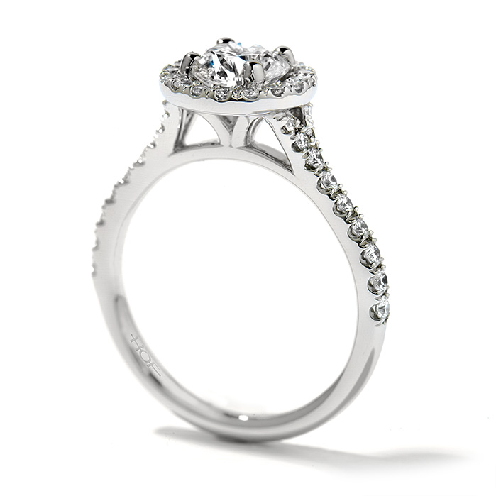 1.1 ctw. Transcend Single Halo Solitaire Engagement Ring in Platinum