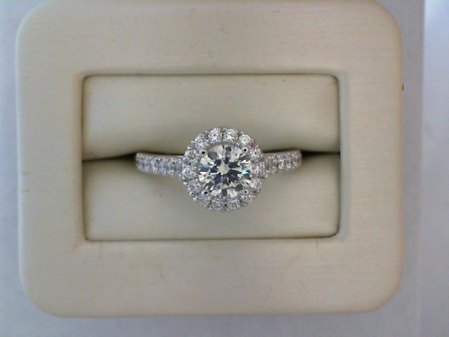 Round Halo Engagement Ring
