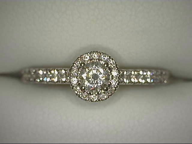 Round Halo Engagement Ring