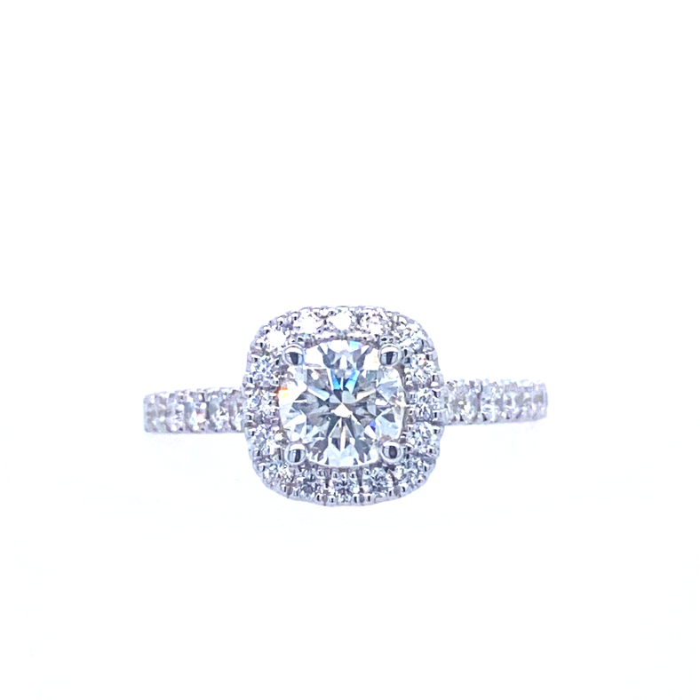 Round Halo Engagement Ring