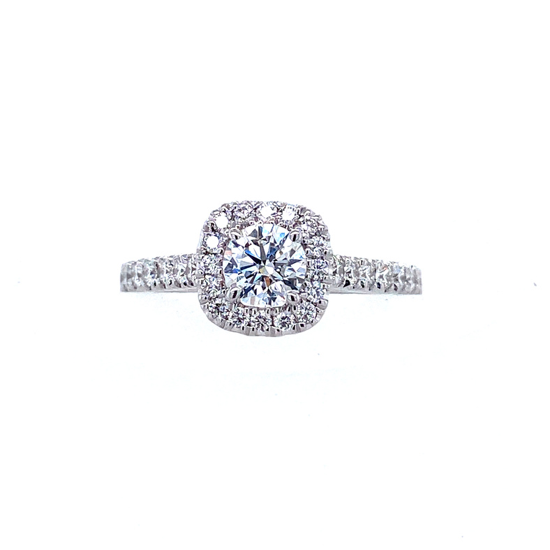 Round Halo Engagement Ring