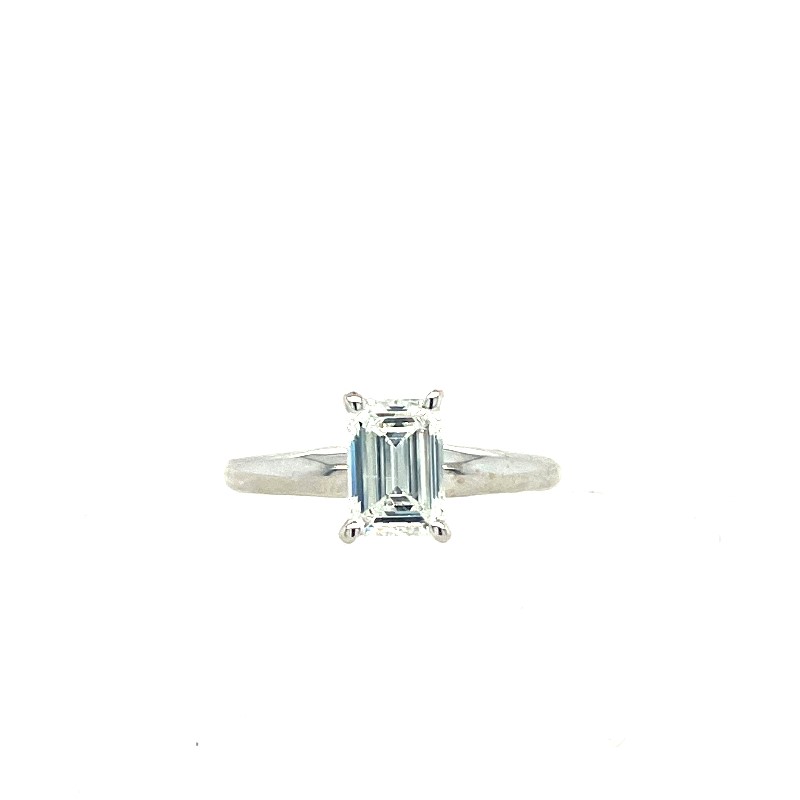 Emerald Solitaire Engagement Ring