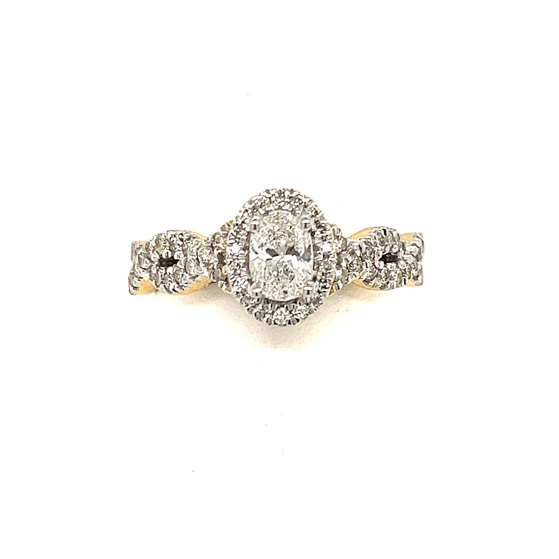 Oval Halo Engagement Ring