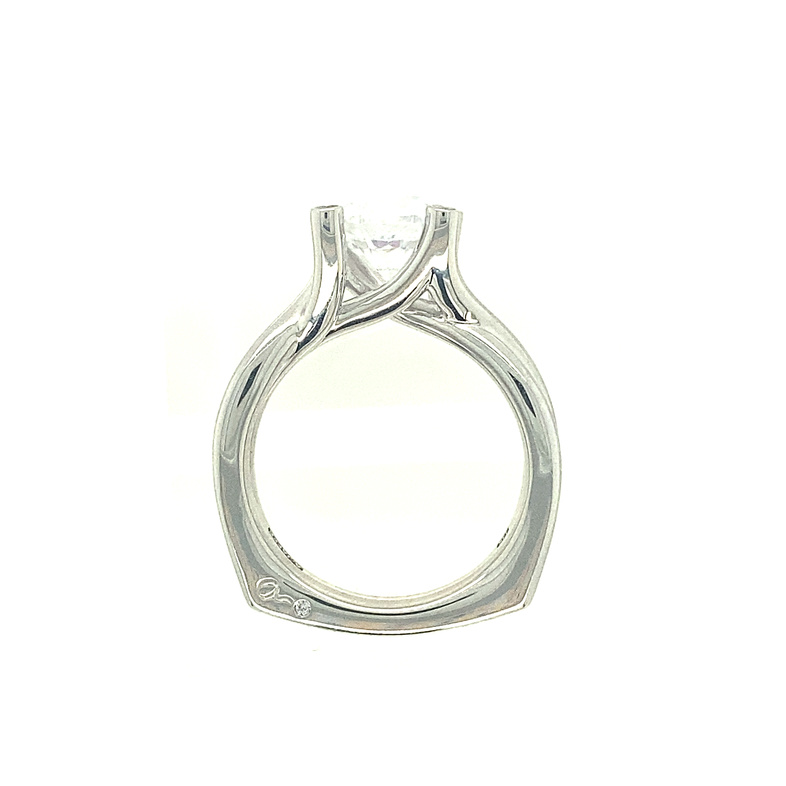 Round Twist Engagement Ring Setting