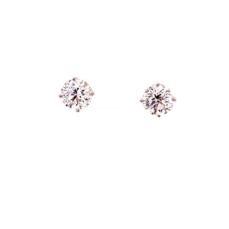 Round Diamond Stud Earrings