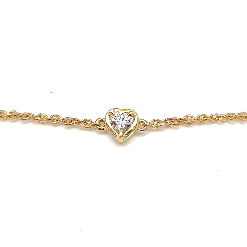 18K YELLOW GOLD CABLE LINK DIAMOND 7