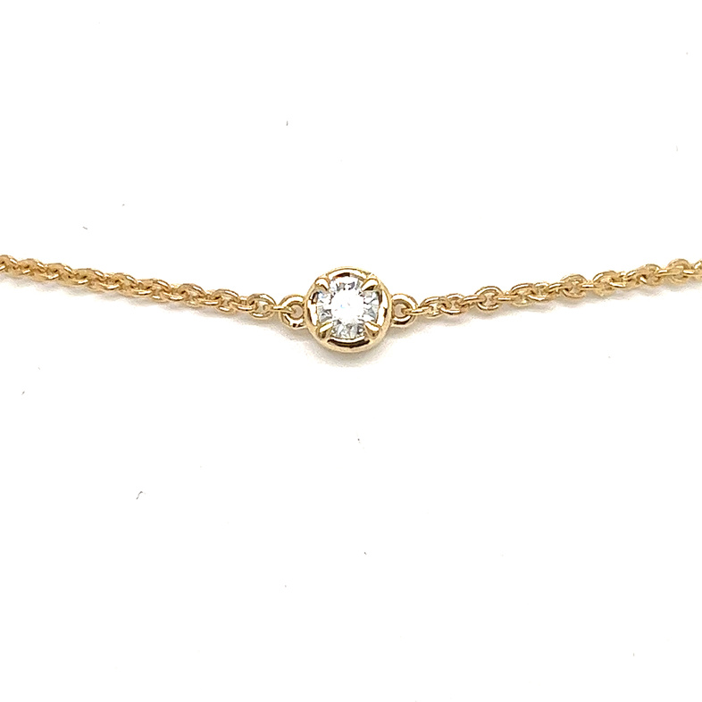 18K YELLOW GOLD CABLE LINK DIAMOND 7