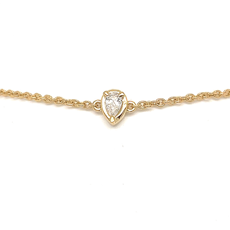 18K YELLOW GOLD CABLE LINK DIAMOND 7