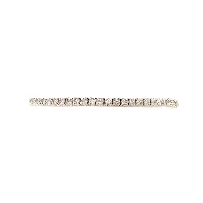 14K WHITE GOLD TENNIS DIAMOND BRACELET WITH 61=5.03TW ROUND G-H SI1-SI2 DIAMONDS