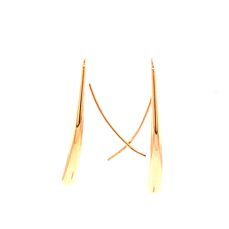 14K ROSE GOLD THREADER EARRINGS