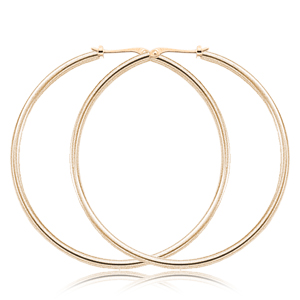 14K YELLOW GOLD 1.5 X 50MM HOOP EARRINGS