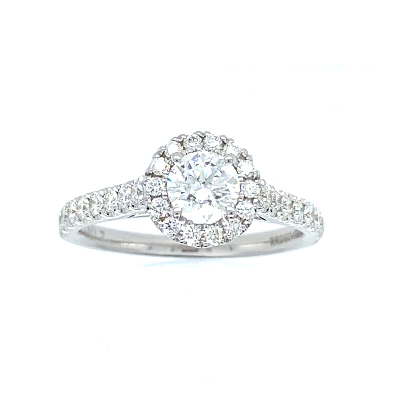 Round Halo Engagement Ring