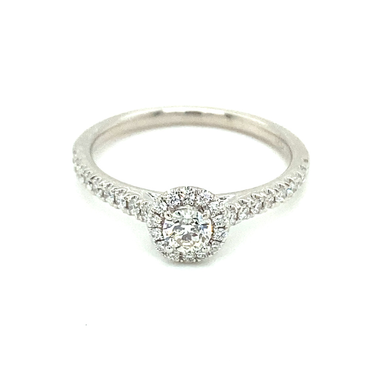 Round Halo Engagement Ring