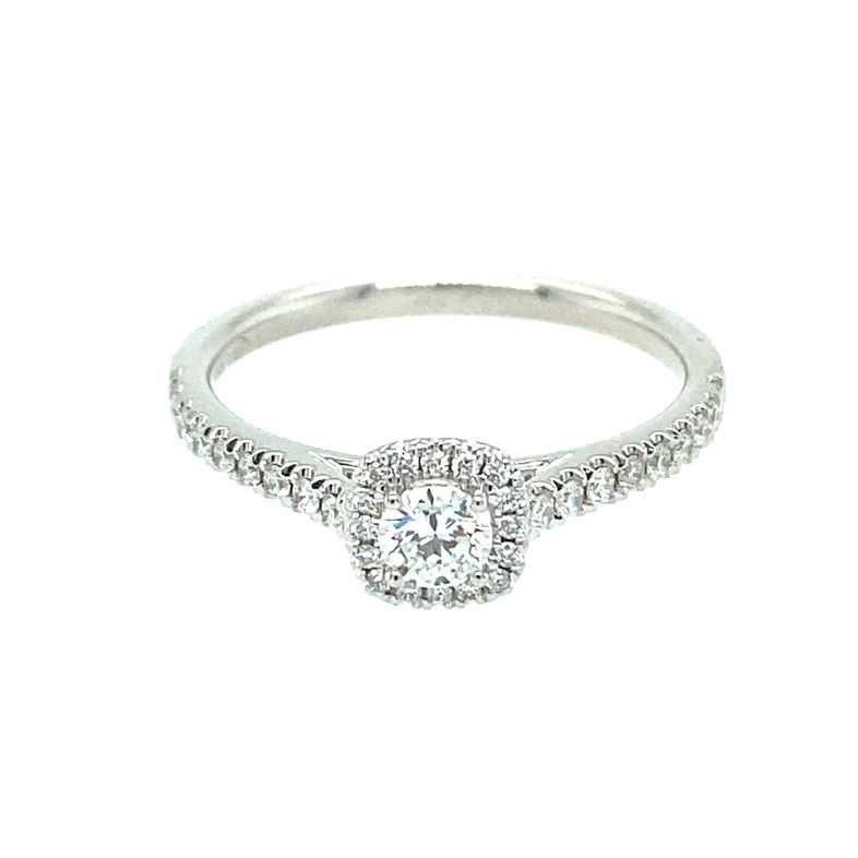 Round Halo Engagement Ring