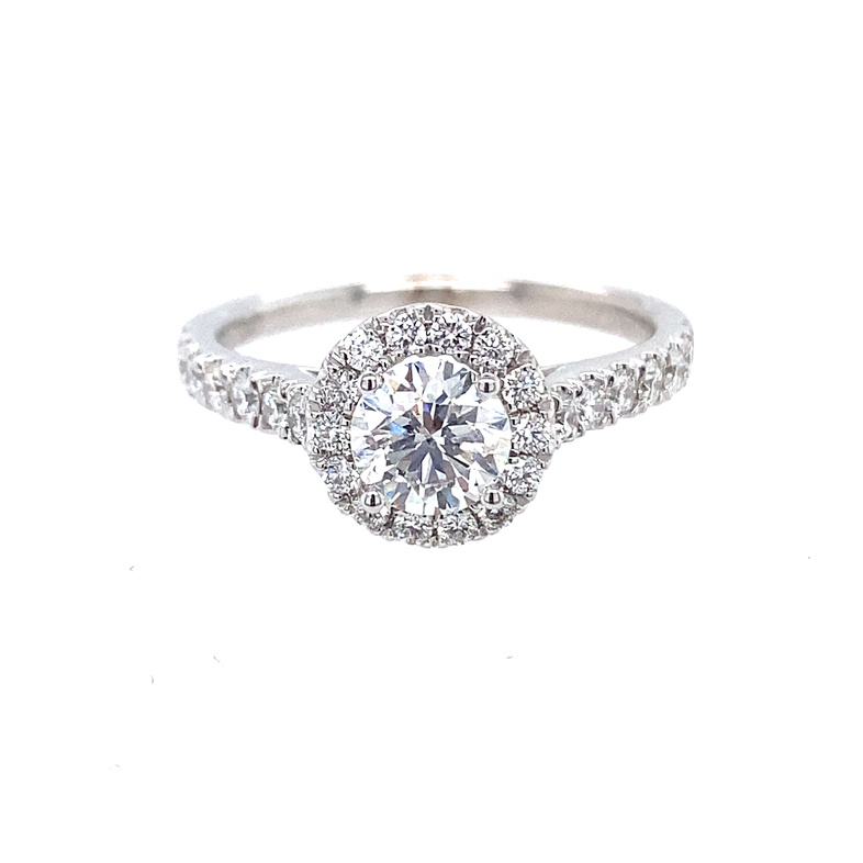 Round Halo Engagement Ring