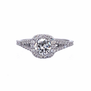 Round Halo Engagement Ring