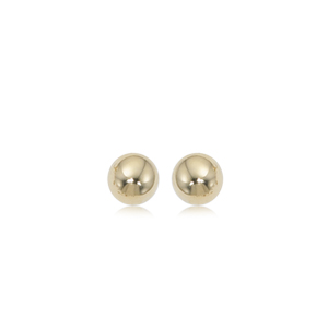 14 KARAT YELLOW GOLD 5MM BALL STUD EARRINGS