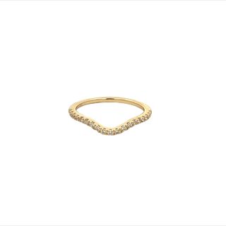 14K YELLOW GOLD DIAMOND ANNIVERSARY RING SIZE 6.5 WITH 20=0.25TW ROUND G VS2-SI1 DIAMONDS  (1.49 GRAMS)