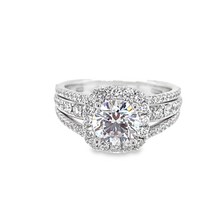 Round Halo Engagement Ring Setting