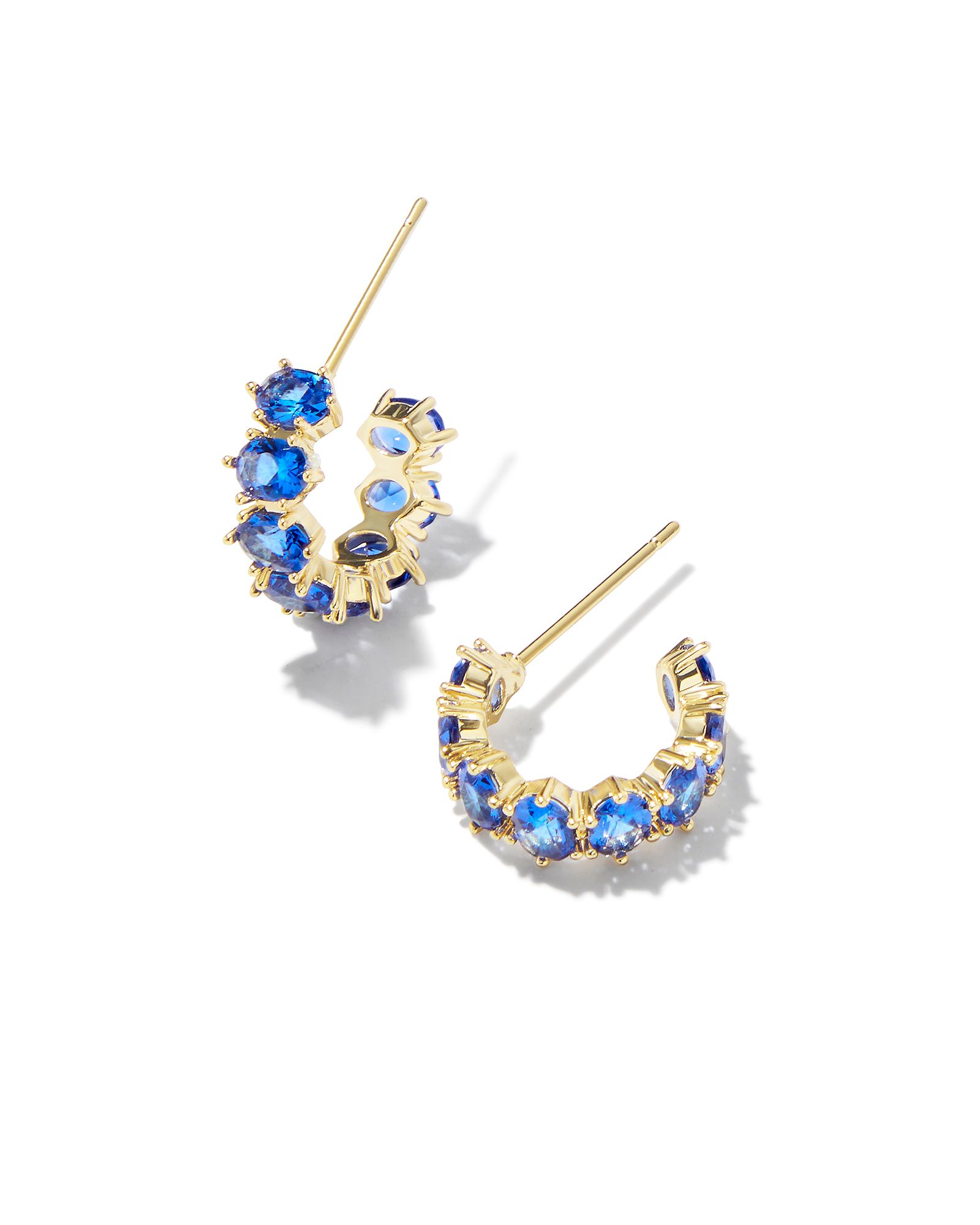 KENDRA SCOTT CAILIN COLLECTION HUGGIE EARRINGS WITH BLUE CRYTALS-SEPT.