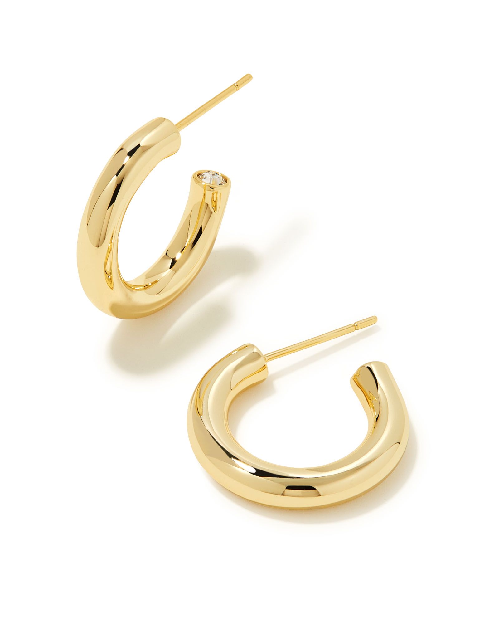 KENDRA SCOTT GOLD PLATED COLETTE SMALL HOOP EARRINGS