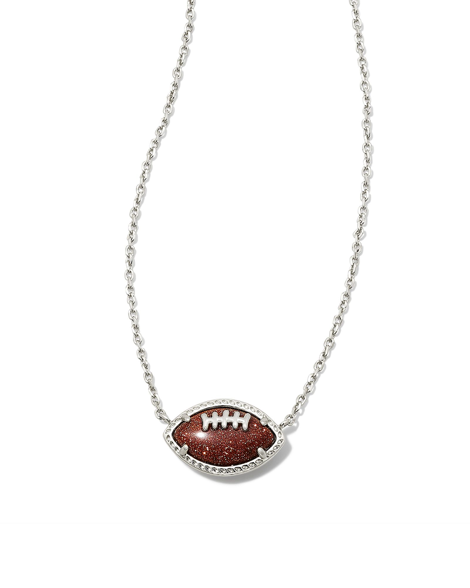 KENDRA SCOTT FOOTBALL COLLECTION RHODIUM PLATED BRASS 19