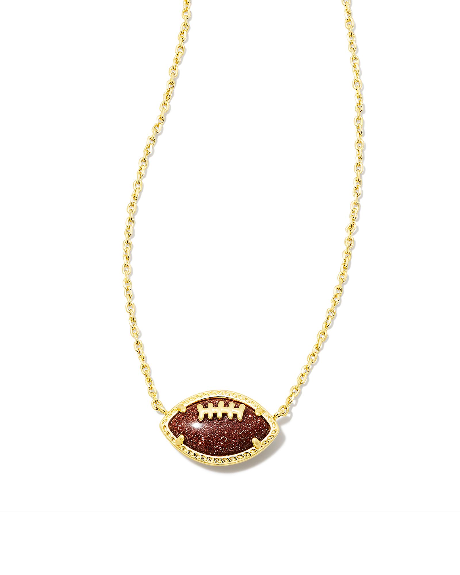 KENDRA SCOTT FOOTBALL COLLECTION 14K YELLOW GOLD PLATED BRASS 19