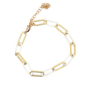 DEE BERKELEY STERLING SILVER AND 18KT GOLD FILLED PAPERCLIP 7