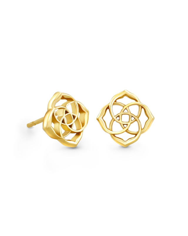 KENDRA SCOTT DIRA COLLECTION 14K YELLOW GOLD PLATED BRASS FASHION STUD EARRINGS