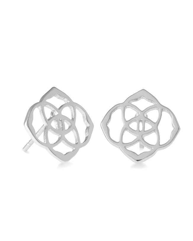 KENDRA SCOTT DIRA COLLECTION RHODIUM PLATED BRASS FASHION STUD EARRINGS