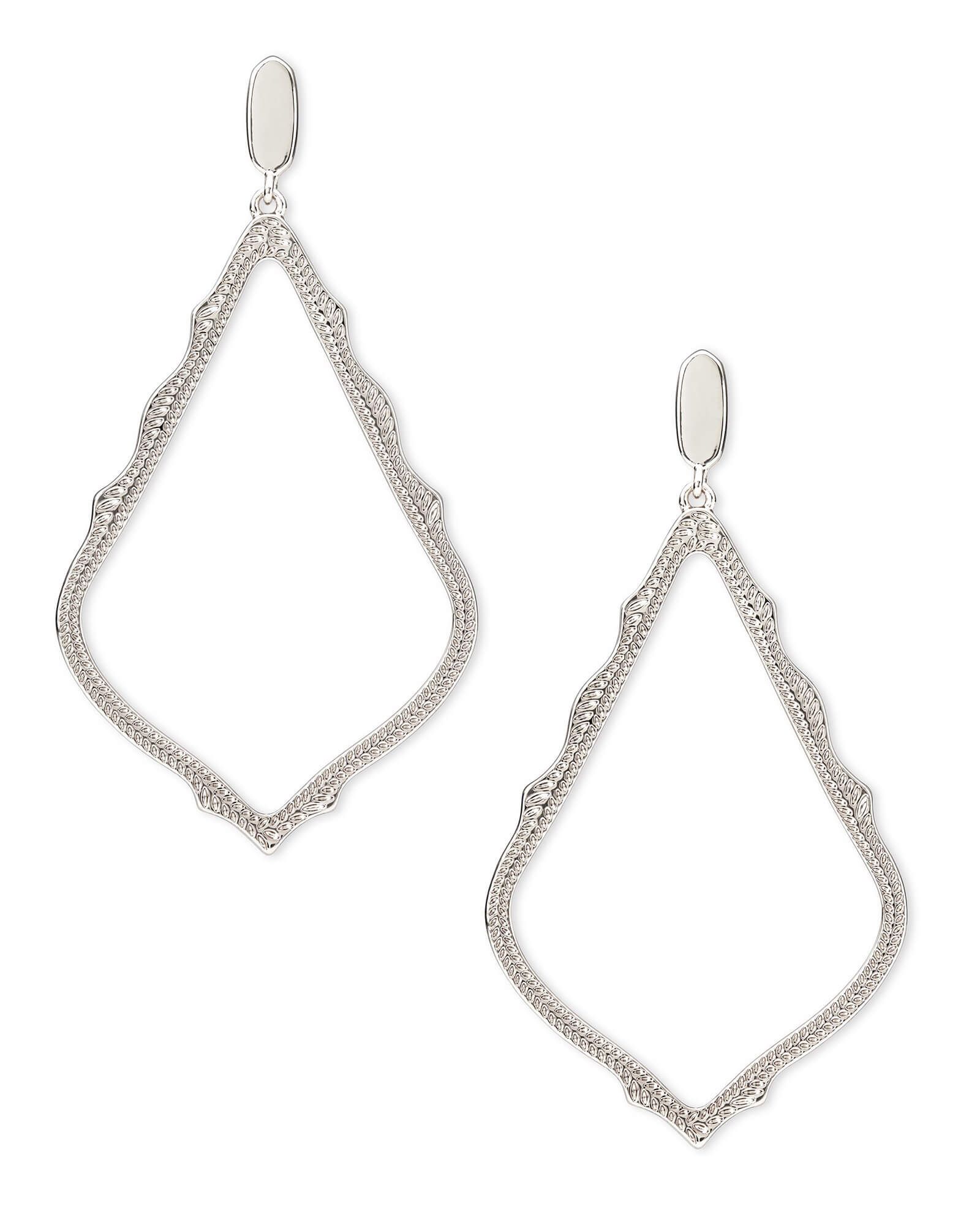 KENDRA SCOTT SOPHEE COLLECTION RHODIUM PLATED BRASS CLIP ON EARRINGS