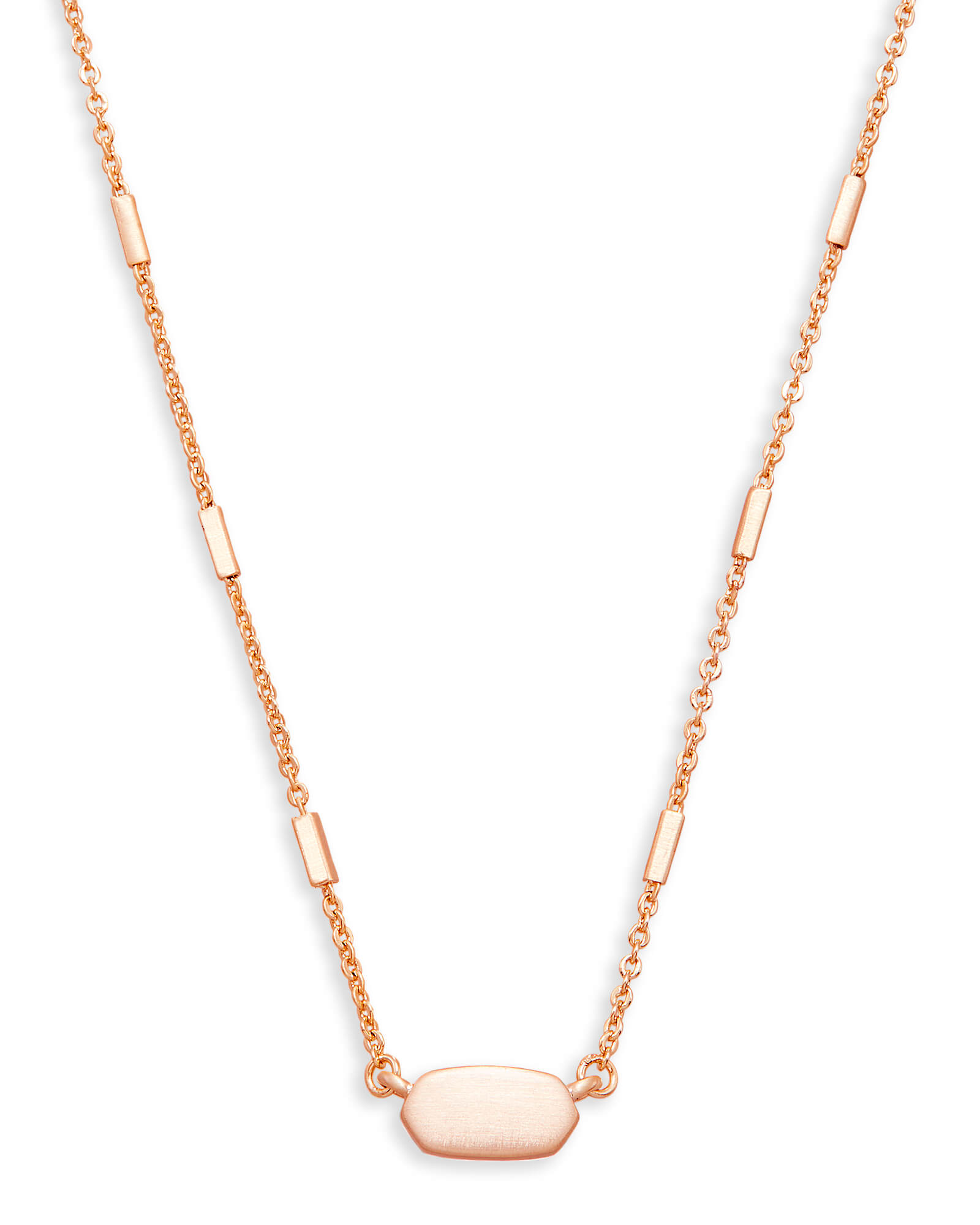 KENDRA SCOTT FERN COLLECTION 14K ROSE GOLD PLATED BRASS FASHION NECKLACE 17