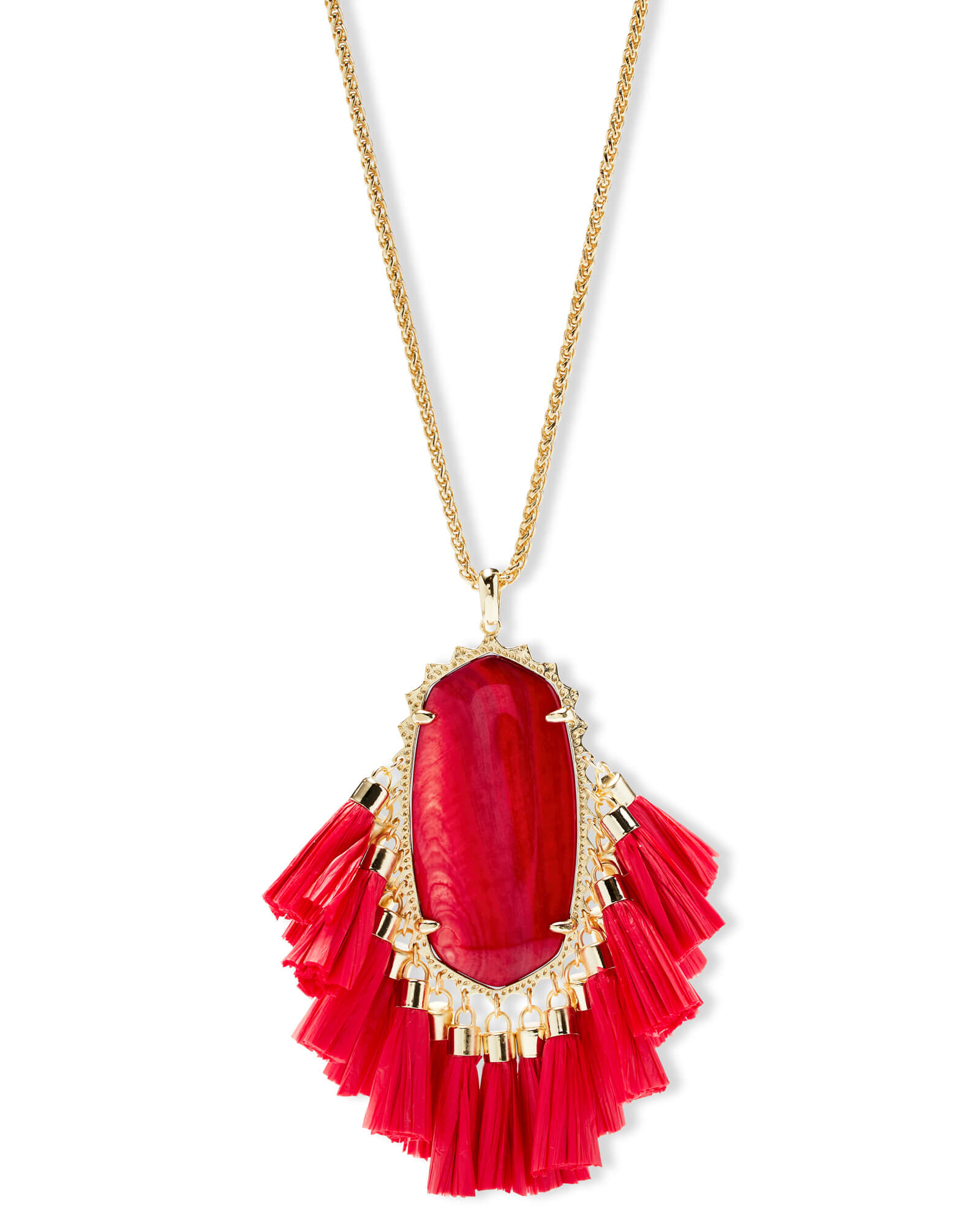 Kendra Scott | Jewelry | Kendra Scott Elisa Pendant Necklace In Berry Red |  Poshmark