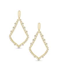 KENDRA SCOTT GOLD PLATED SOPHEE COLLECTION CLIP ON EARRING WITH CLEAR CZ