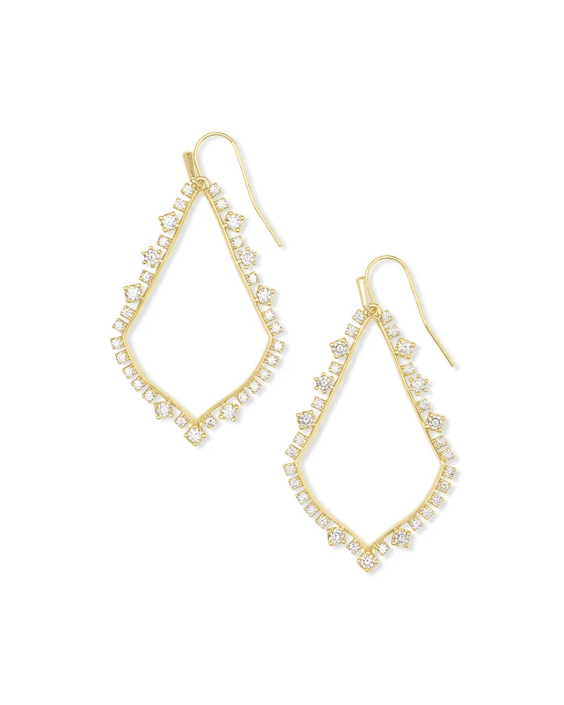 KENDRA SCOTT GOLD PLATED SOPHEE COLLECTION CLIP ON EARRING WITH CLEAR CZ