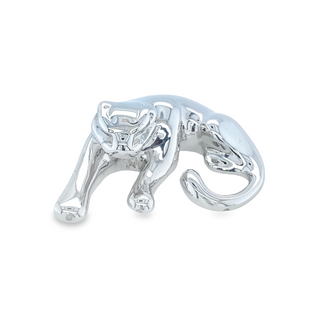 14K WHITE GOLD COUGAR PENDANT  GRAM WEIGHT: 2.79 (ESTATE ITEM:  ALL SALES FINAL  AS IS  NO WARRANTY)