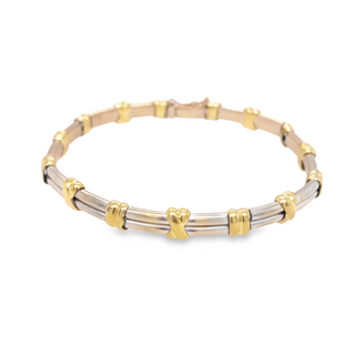 14K YELLOW & WHITE GOLD 7