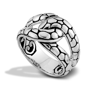 SAMUEL B STERLING SILVER PEBBLE KNOT SILVER RING SIZE 7