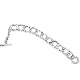 SAMUEL B BAMBOO STERLING SILVER OVAL LINK 8