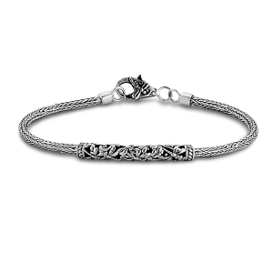 SAMUEL B STERLING SILVER DRAGONFLY BAR WOVEN 7.5