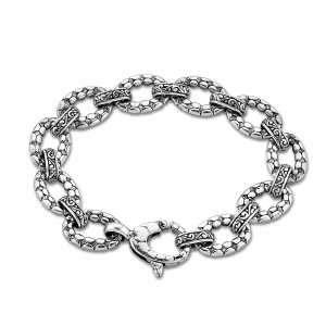 SAMUEL B STERLING SILVER AIR LINK BRACELET 7.5