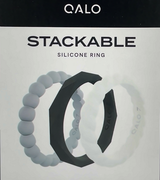 QALO STANDARD WOMEN'S STACKABLE SILICONE RING COLLECTION SIZE 7