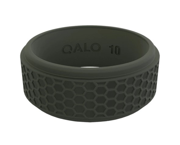 QALO MEN'S MOSS HEX SILICONE RING SIZE 11